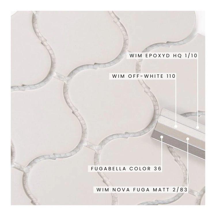 Raw Decor mozaika Arabeska Duża Jasnoszara ADSJM matowa