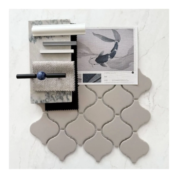 Raw Decor mozaika Arabeska Duża Jasnoszara ADSJM matowa