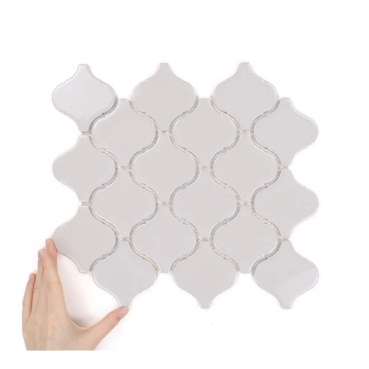 Raw Decor mozaika Arabeska Duża Jasnoszara ADSJS połysk