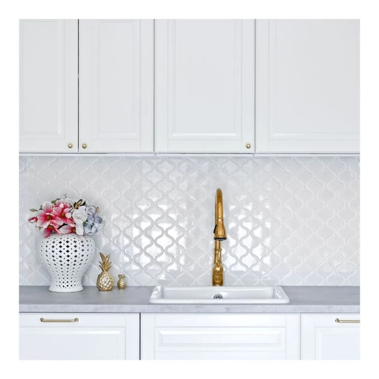 Raw Decor mozaika Arabeska Duża Jasnoszara ADSJS połysk