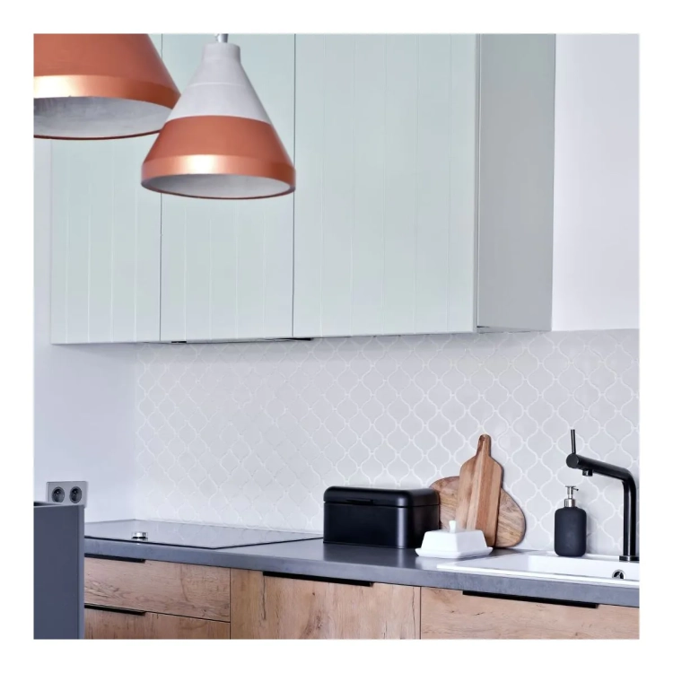 Raw Decor mozaika Arabeska Duża Jasnoszara ADSJS połysk