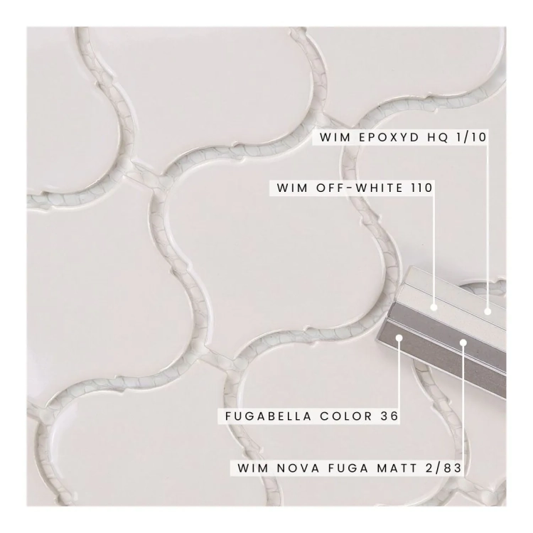 Raw Decor mozaika Arabeska Duża Jasnoszara ADSJS połysk