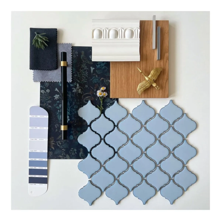 Raw Decor mozaika Arabeska Średnia Baby Blue Połysk