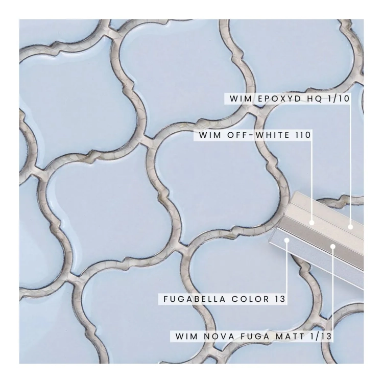 Raw Decor mozaika Arabeska Średnia Baby Blue Połysk