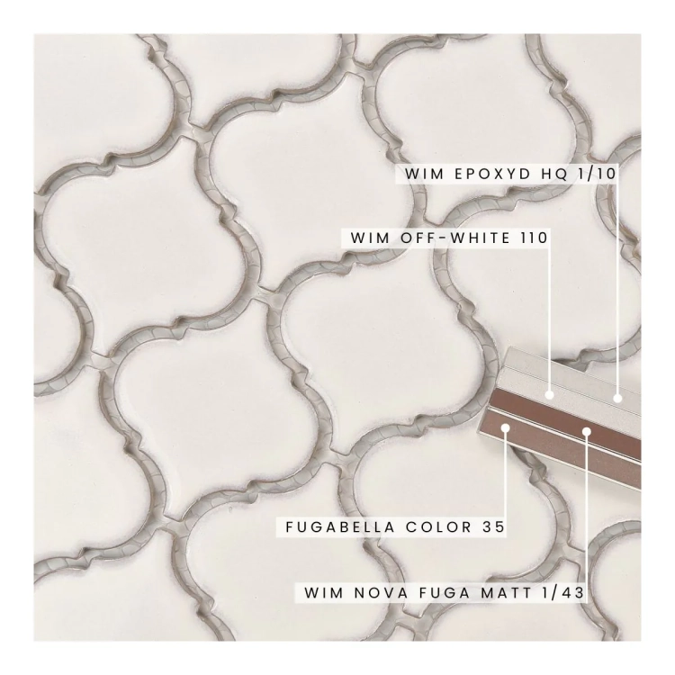 Raw Decor mozaika Arabeska Średnia Kremowa ASK połysk