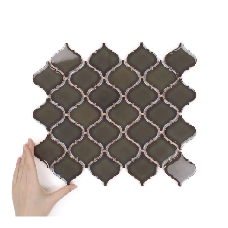 Raw Decor mozaika Arabeska Średnia Szary palony ASSP połysk