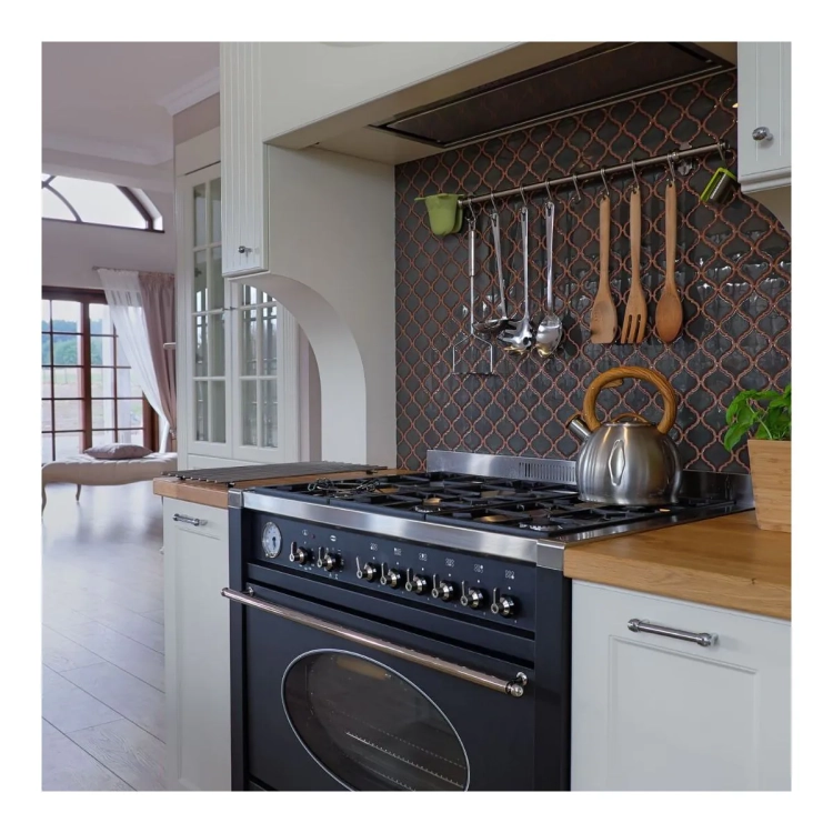 Raw Decor mozaika Arabeska Średnia Szary palony ASSP połysk