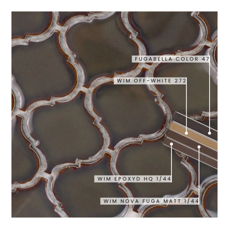 Raw Decor mozaika Arabeska Średnia Szary palony ASSP połysk