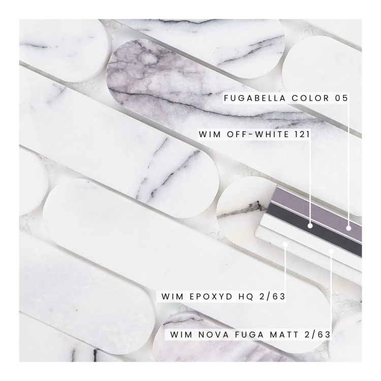 Raw Decor Eclair Luna Marble Poler mozaika wykonana z marmuru