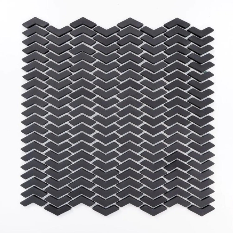 Raw Decor Sparrow Black szklana mozaika ścienna czarny mat
