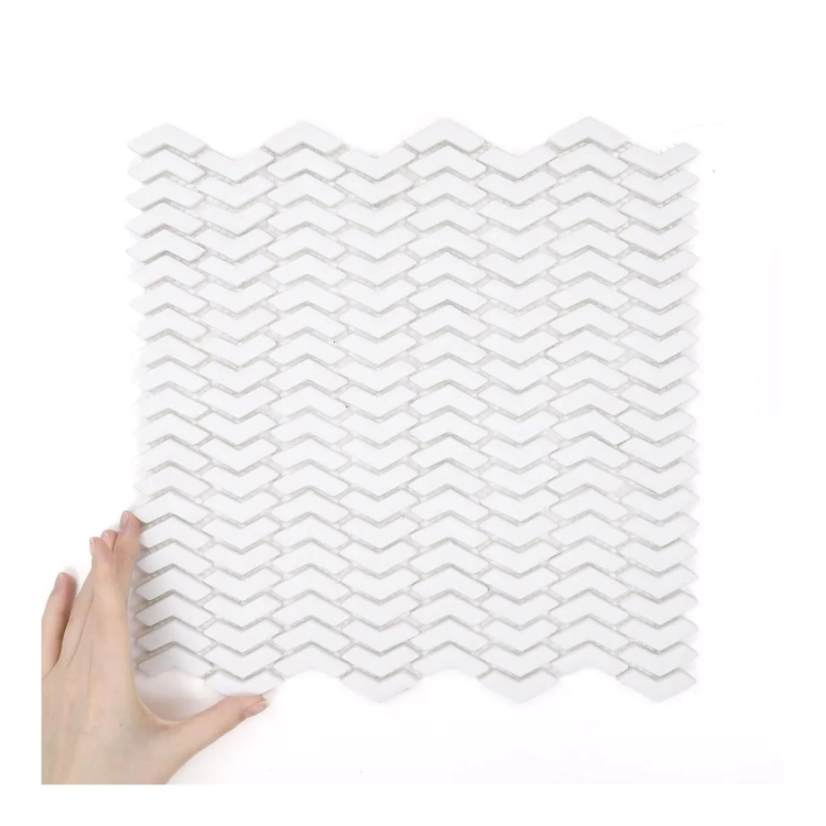 Raw Decor Sparrow White szklana mozaika ścienna biały mat