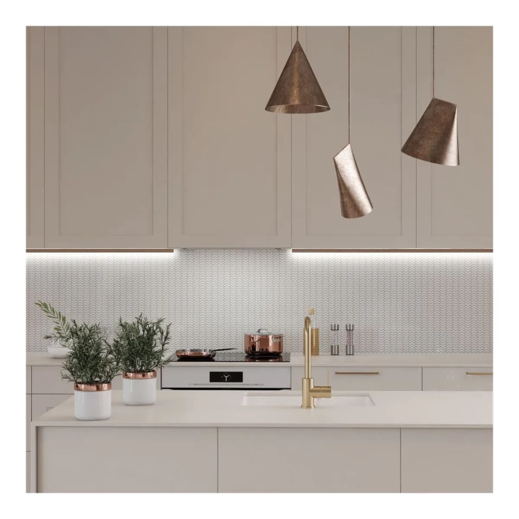 Raw Decor Sparrow White szklana mozaika ścienna biały mat