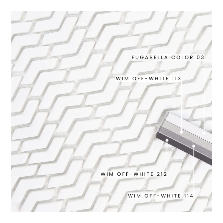 Raw Decor Sparrow White szklana mozaika ścienna biały mat