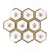 Raw Decor Heksagon XL Queen Bee Gold mozaika ze złotym motywem pszczół