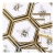 Raw Decor Heksagon XL Queen Bee Gold mozaika ze złotym motywem pszczół