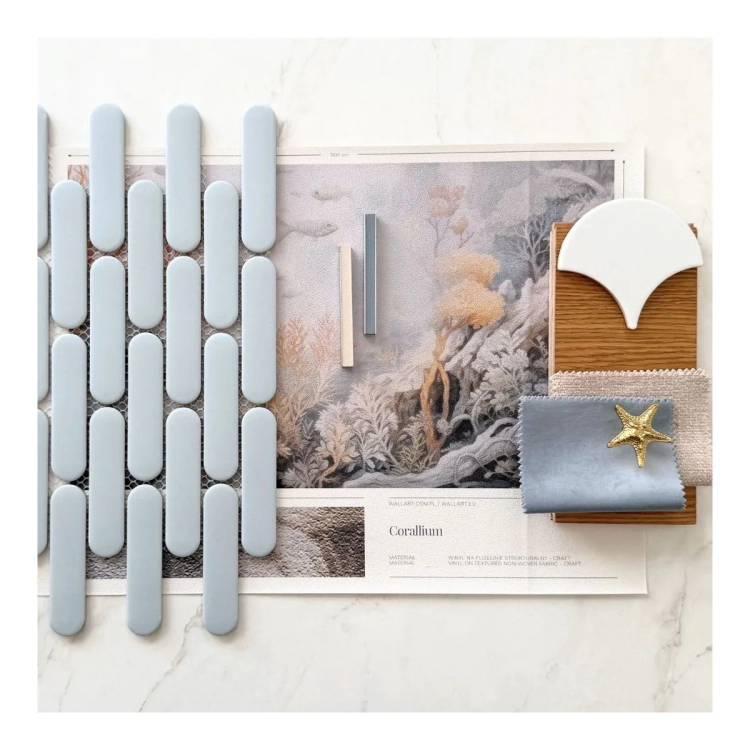 Raw Decor Eclair Cherie Baby Blue Matowa mozaika