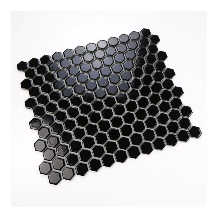 Raw Decor Heksagon Mały Czarny Połysk