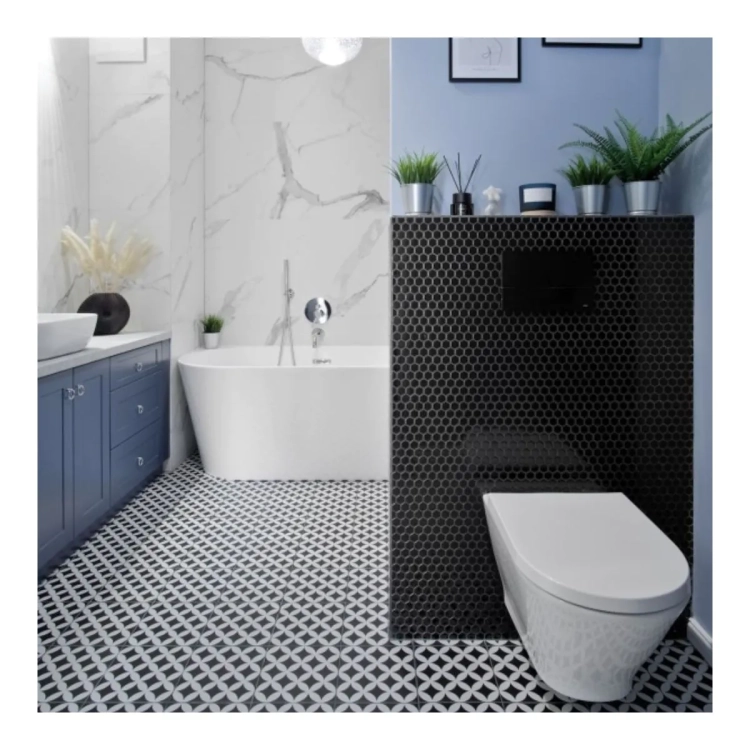 Raw Decor Heksagon Mały Czarny Połysk