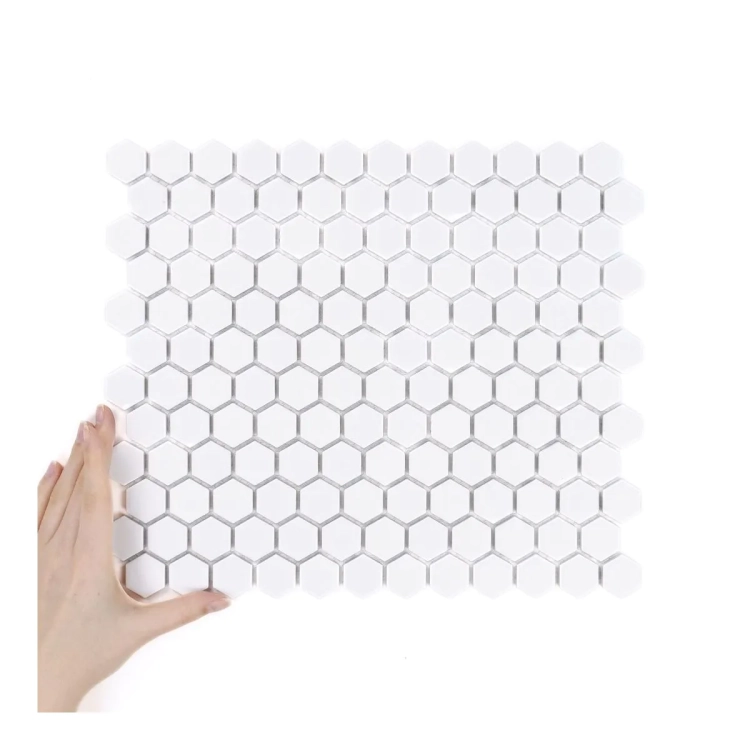 Raw Decor Heksagon Mały Biały Matowy mozaika plastry miodu