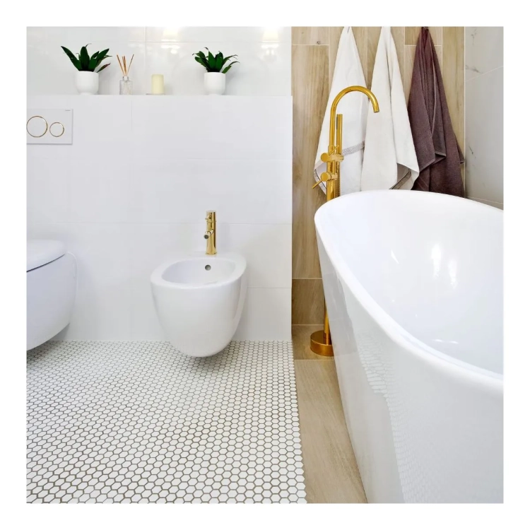 Raw Decor Heksagon Mały Biały Matowy mozaika plastry miodu