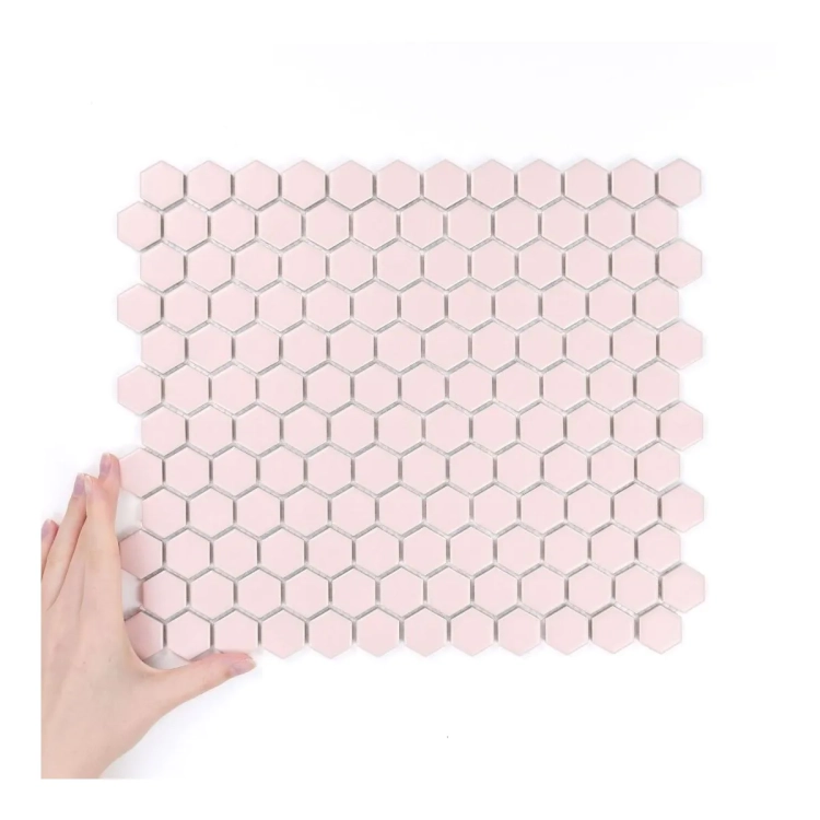 Raw Decor Heksagon Mały Pink Matowy mozaika plastry miodu