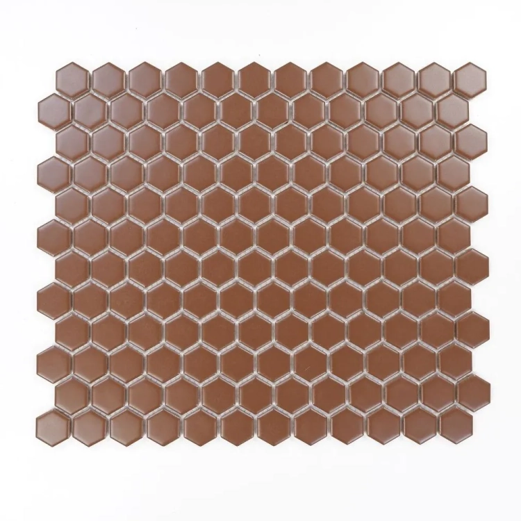 Raw Decor Heksagon Mały Brązowy Matowy