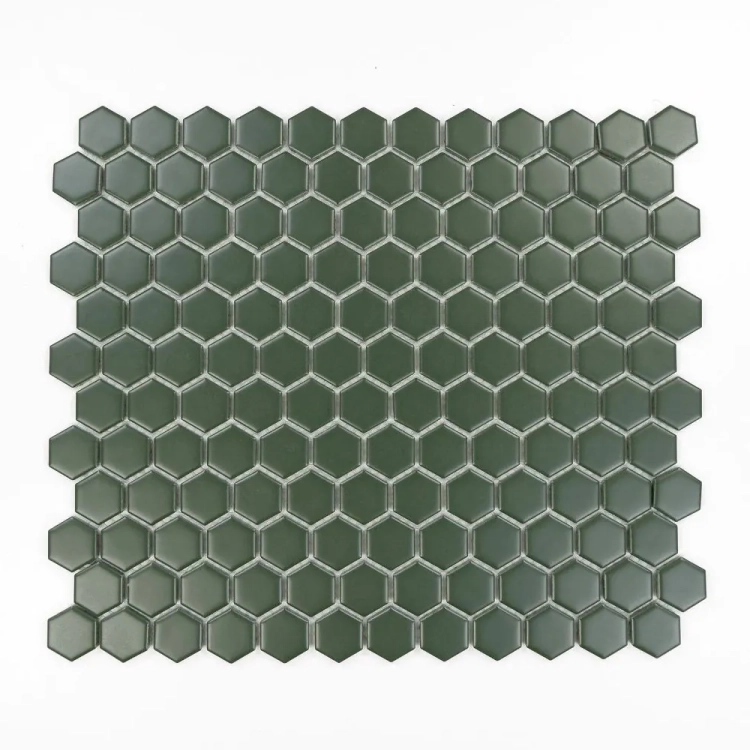 Raw Decor Heksagon Mały Ciemna Zieleń Matowy