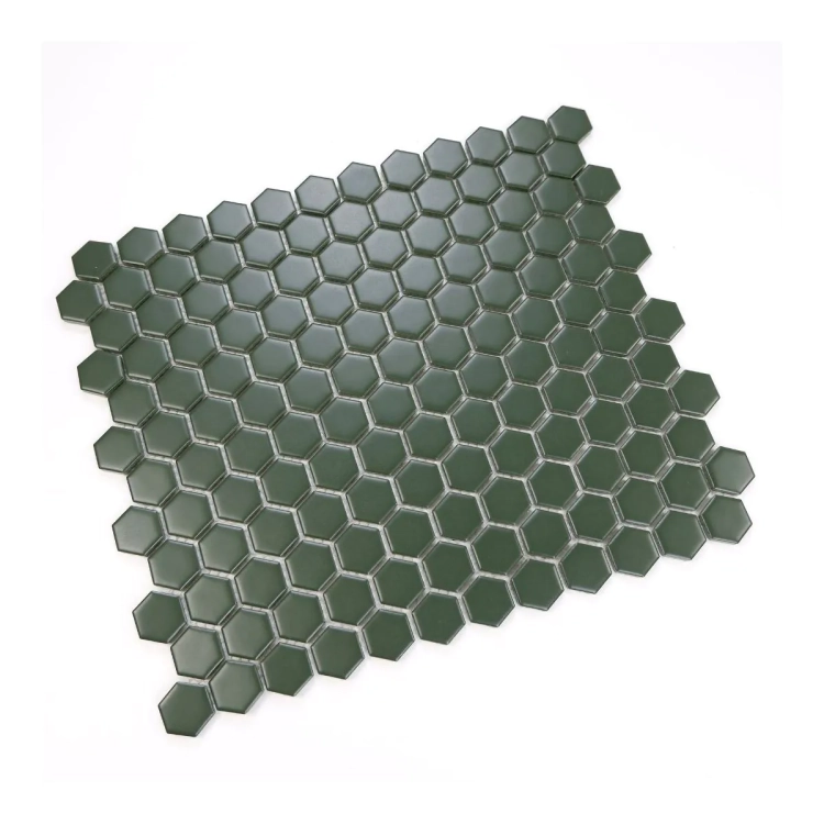 Raw Decor Heksagon Mały Ciemna Zieleń Matowy