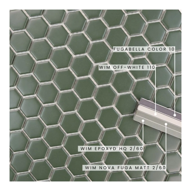 Raw Decor Heksagon Mały Ciemna Zieleń Matowy