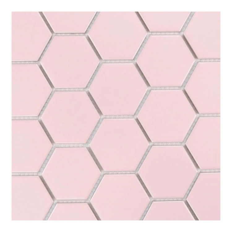 Raw Decor Heksagon duży różowy matowy
