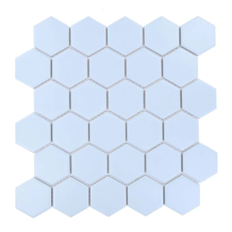 Raw Decor Heksagon duży błękitny matowy