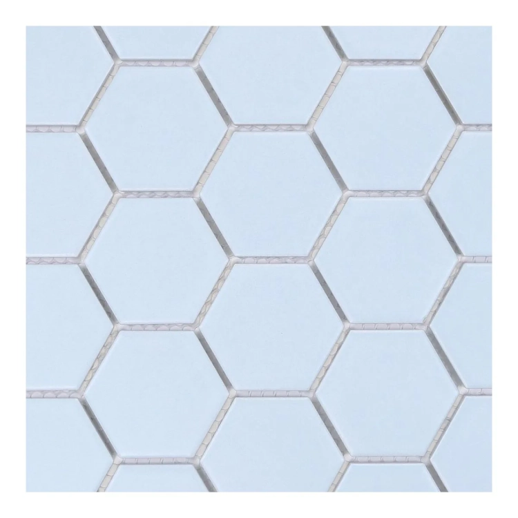 Raw Decor Heksagon duży błękitny matowy