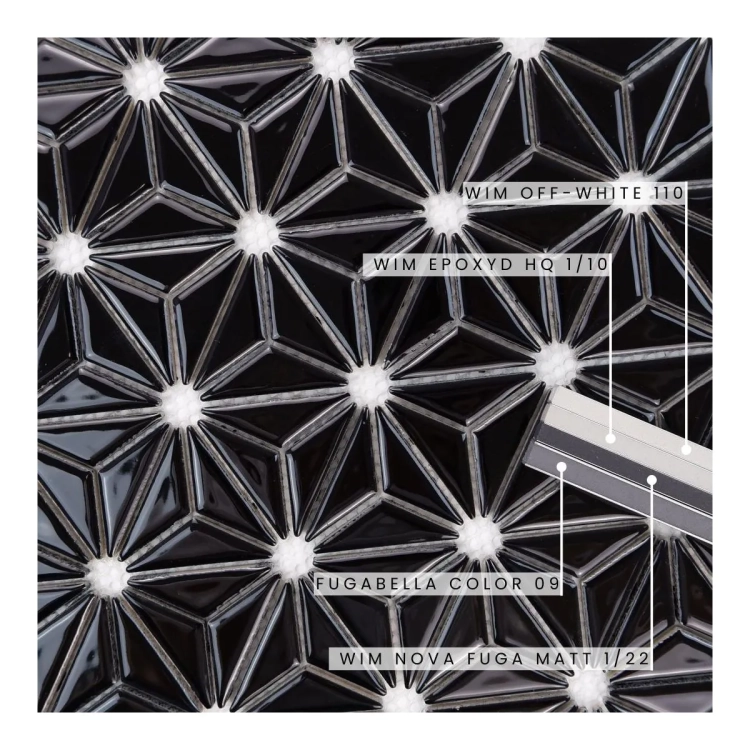 Raw Decor Constellation Black mozaika gwiazdki połysk