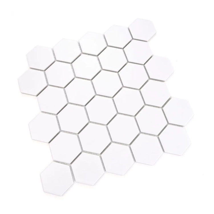 Raw Decor Heksagon Duży Biały Matowy mozaika