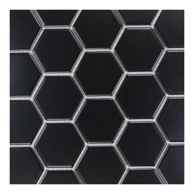 Raw Decor Heksagon Duży Czarny Matowy