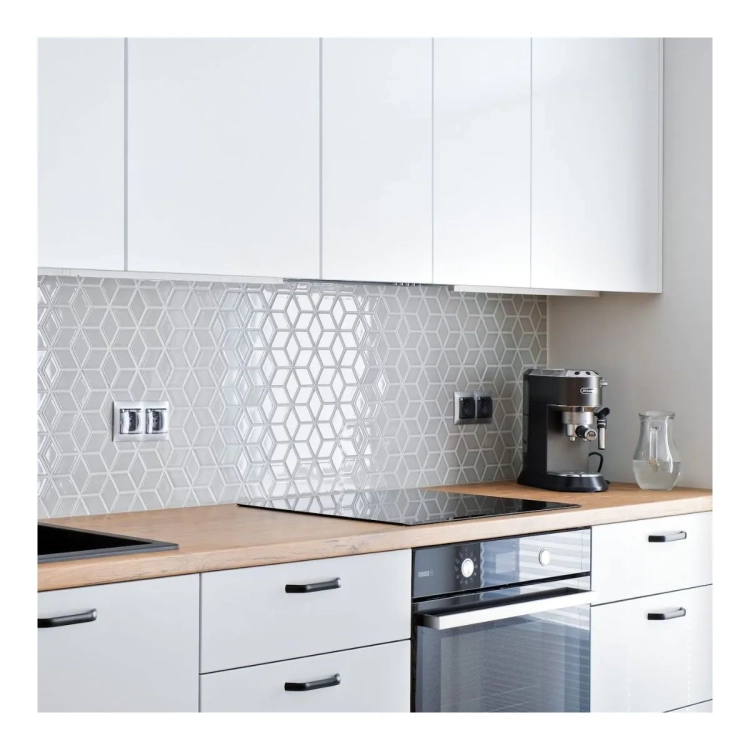 Raw Decor Diamond Grey Star Szary Połysk mozaika w kształcie rombów