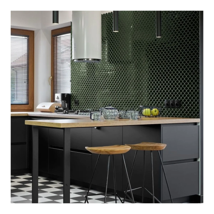 Raw Decor Flabellum Emerald połysk mozaika mała łuska