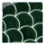 Raw Decor Flabellum Emerald zielona mozaika łuska połysk