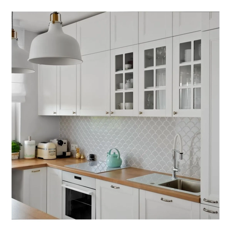 Raw Decor Flabellum Grey Połysk szara mozaika łuska