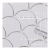 Raw Decor Flabellum Grey Połysk szara mozaika łuska
