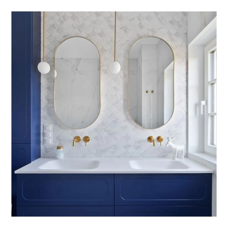 Raw Decor Flabellum Marble Matowa mozaika łuska marmurkowa