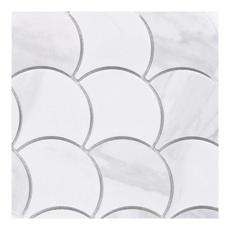 Raw Decor Flabellum Marble Matowa mozaika łuska marmurkowa