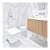 Raw Decor Flabellum Marble Matowa mozaika łuska marmurkowa