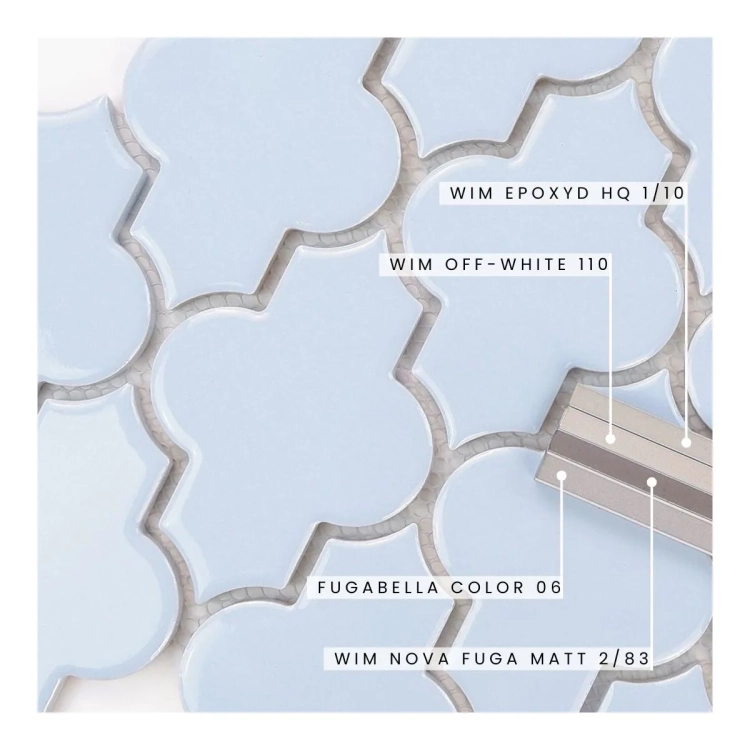 Raw Decor Arabeska Dover Serenity Blue błękitna mozaika połysk