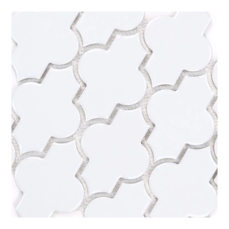 Raw Decor Arabeska Dover Pure White biała mozaika połysk