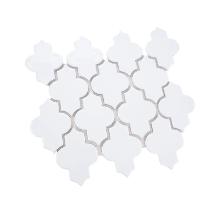 Raw Decor Arabeska Dover Pure White biała mozaika połysk
