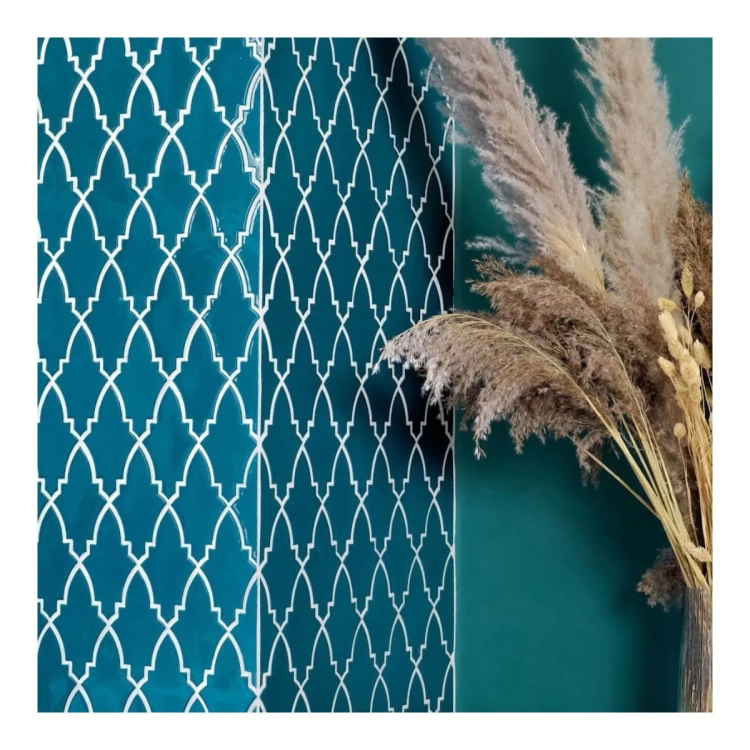 Raw Decor Arabeska Shield Ocean Granate morska mozaika połysk