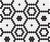 Dunin Mini Hexagon B&W Bee czarno biała mozaika