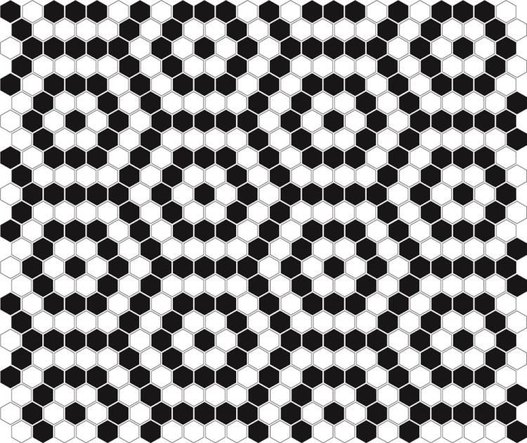 Dunin Mini Hexagon B&W Nano czarno biała mozaika