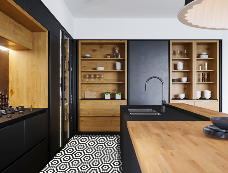 Dunin Mini Hexagon B&W Nano czarno biała mozaika